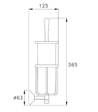 ROMA 1052 - Wall-mounted ceramic toilet brush by RUBINETTERIE STELLA - view 3